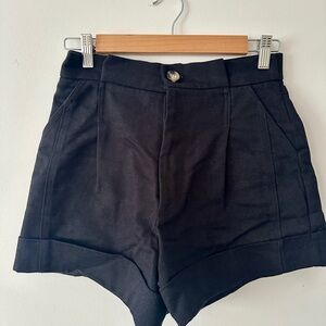 Zara High Waist Black Shorts
